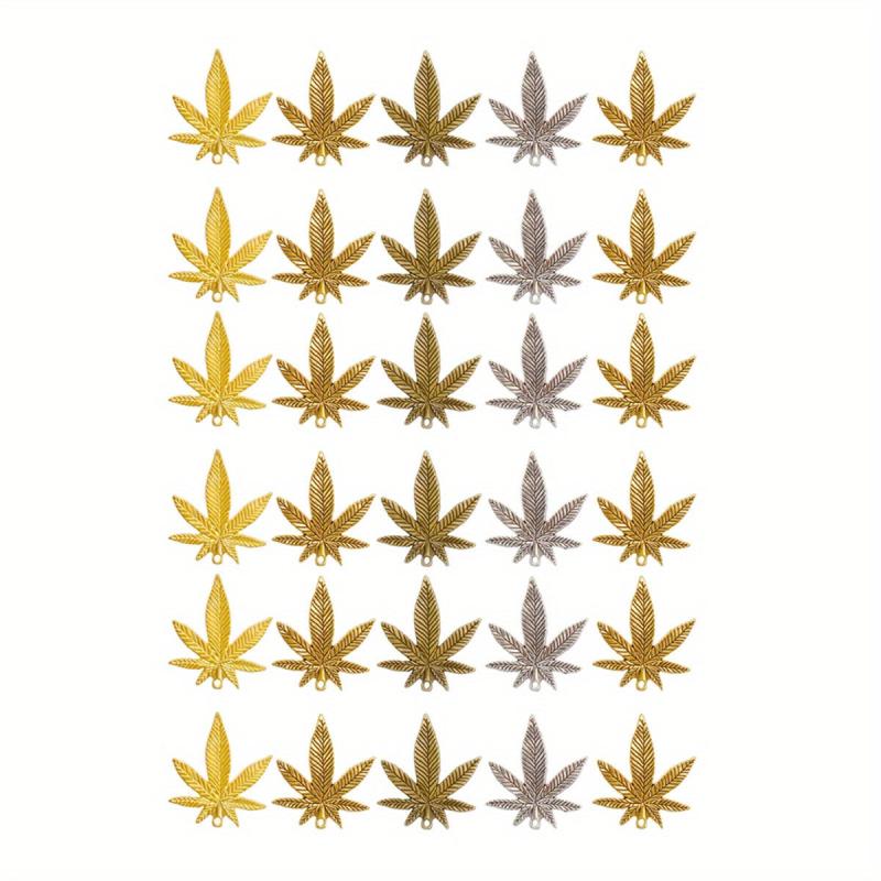 30pcs Maple Leaves Charms Pendants Vintage Alloy Tree Leaves DIY Jewelry