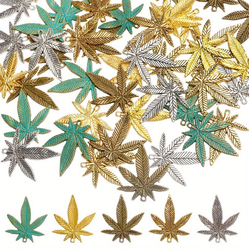 30pcs Maple Leaves Charms Pendants Vintage Alloy Tree Leaves DIY Jewelry