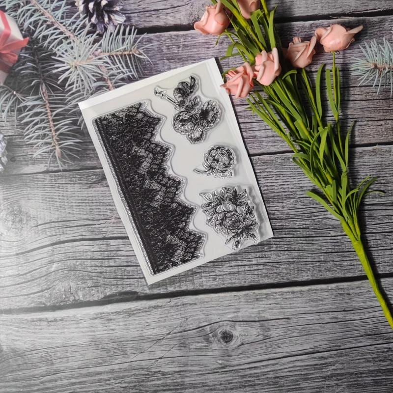 Flower Theme Stamp for DIY Hand Account Card Making