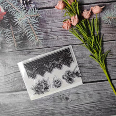 Flower Theme Stamp for DIY Hand Account Card Making