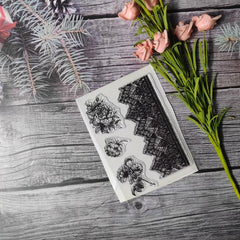 Flower Theme Stamp for DIY Hand Account Card Making