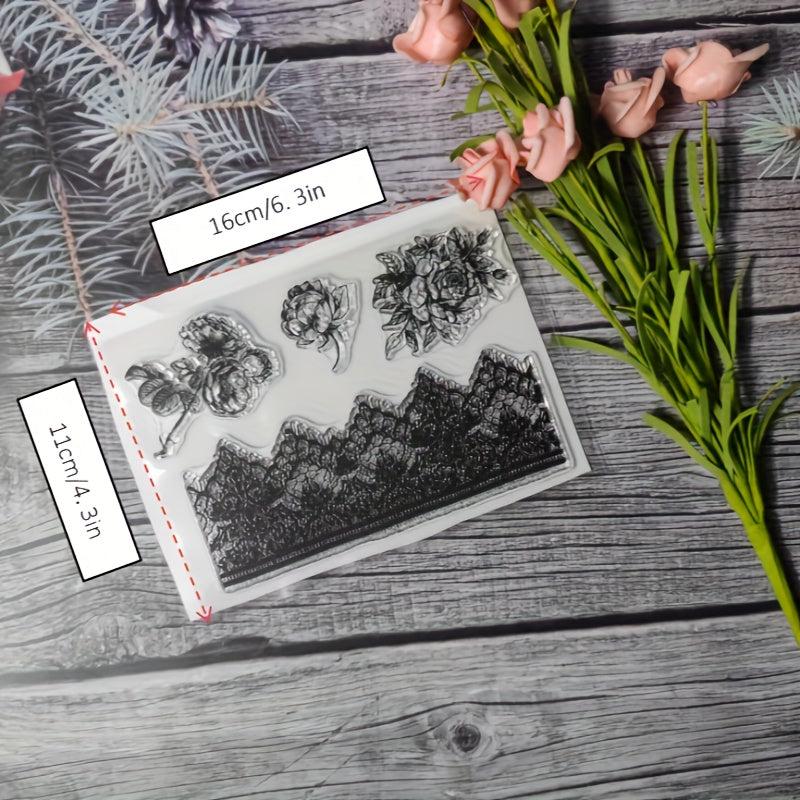 Flower Theme Stamp for DIY Hand Account Card Making