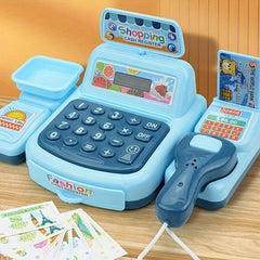 Supermarket Cash Register Toys Play House Toy with Scan Function Sound Light