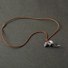 1pc 2pcs Cat Necklace Vintage Animal Copper Pendant For Lover Gift