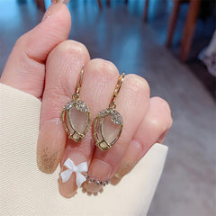 Opal Stone Tulip Flower Earrings for Women