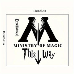 Minister Of Magic Letter Toilet Sticker Decal