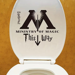 Minister Of Magic Letter Toilet Sticker Decal