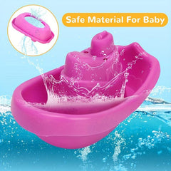 Little Boat Train Bath Toy 6 Pack - Swimming Water Bath Toys for Kids
