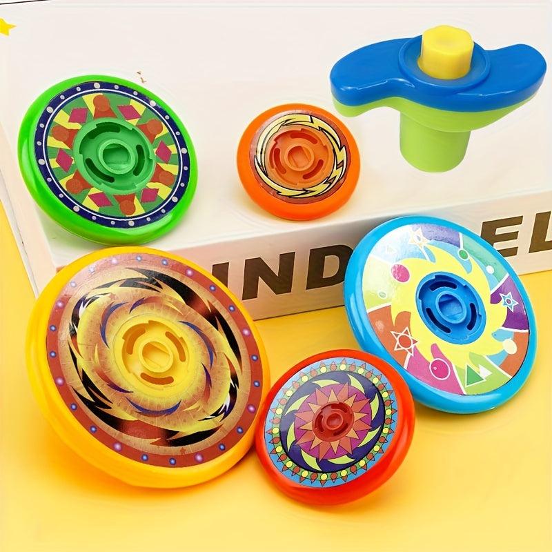 5pcs Colorful Layer Spinning Tops Stackable Toys