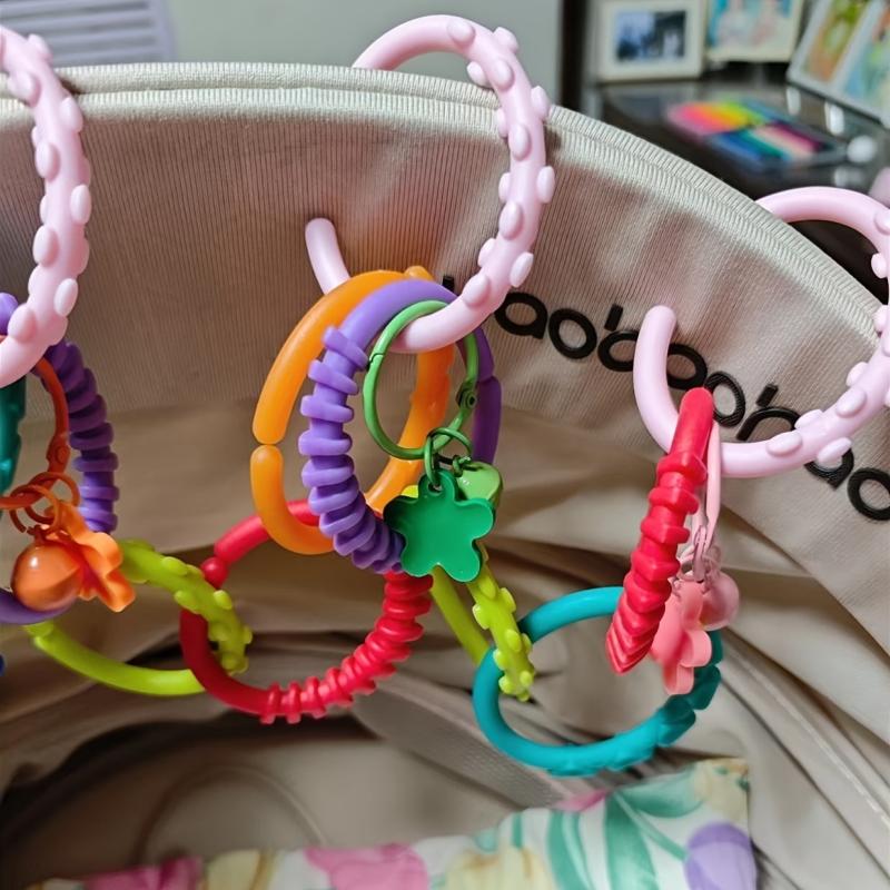 16 Pack Baby Rings Link Toys - Hanging Toys for Early Learning
