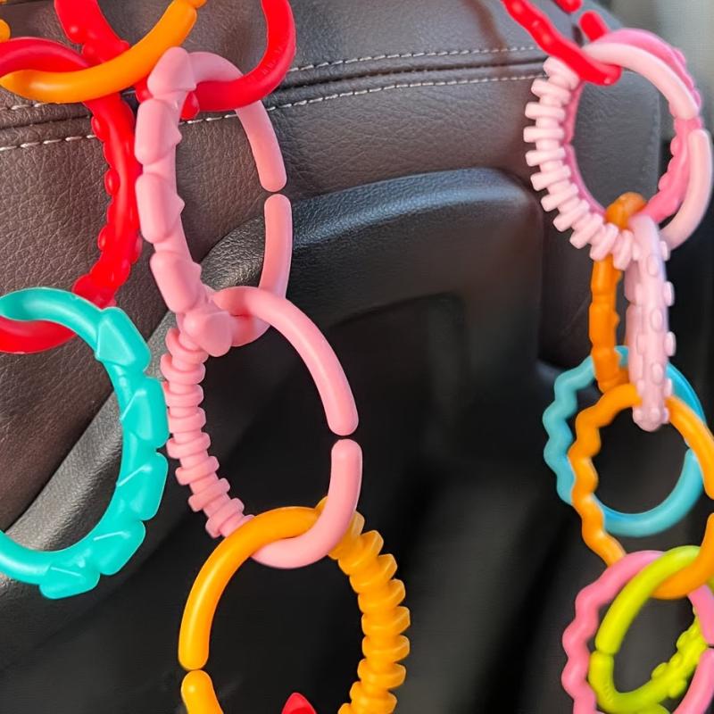 16 Pack Baby Rings Link Toys - Hanging Toys for Early Learning