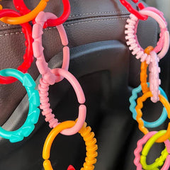 16 Pack Baby Rings Link Toys - Hanging Toys for Early Learning