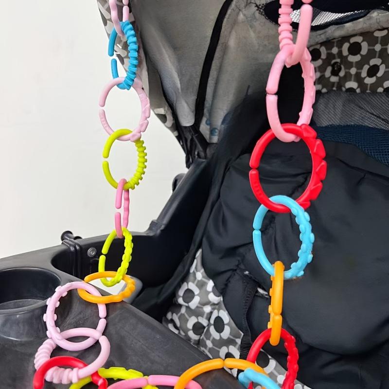 16 Pack Baby Rings Link Toys - Hanging Toys for Early Learning