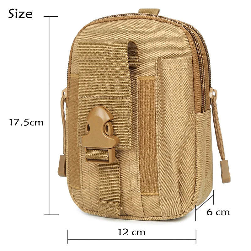 Camo Tactical Waist Bag Military Pack Outdoor Pouches Case Pocket