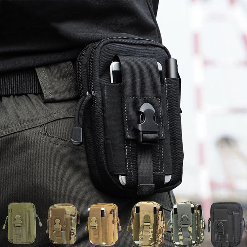 Camo Tactical Waist Bag Military Pack Outdoor Pouches Case Pocket