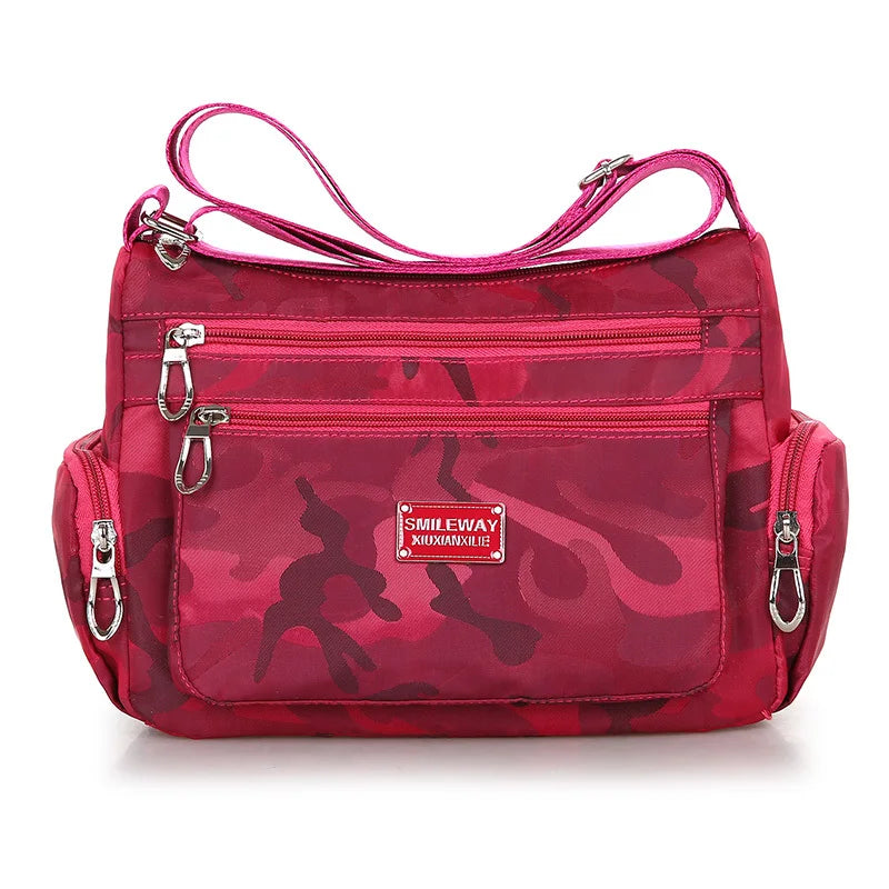 Camouflag Women Shoulder Messenger Bag Waterproof Nylon Oxford Crossbody Bag