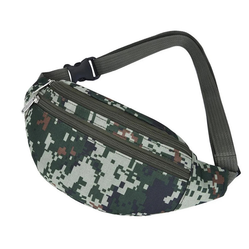 Camouflage Men Waist Pack Male Waist Belt Bags Durable Fanny Canvas