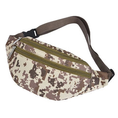 Camouflage Men Waist Pack Canvas Fanny Bag Hip Pouch Zipper Pocket