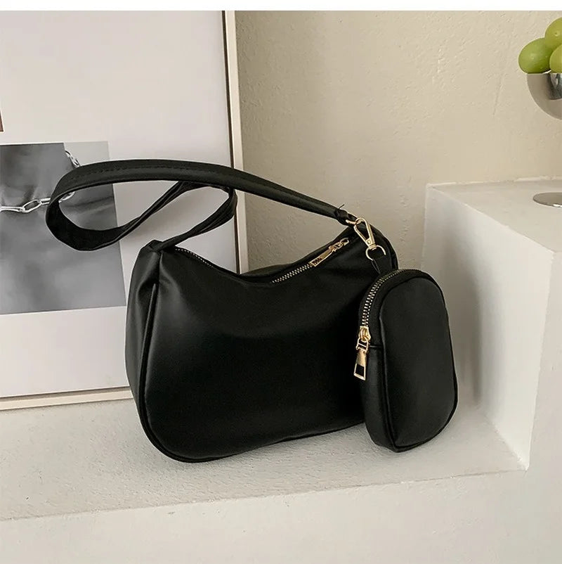 Women's Candy Bag PU Leather Tote Shoulder Handbag