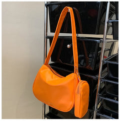 Women's Candy Bag PU Leather Tote Shoulder Handbag