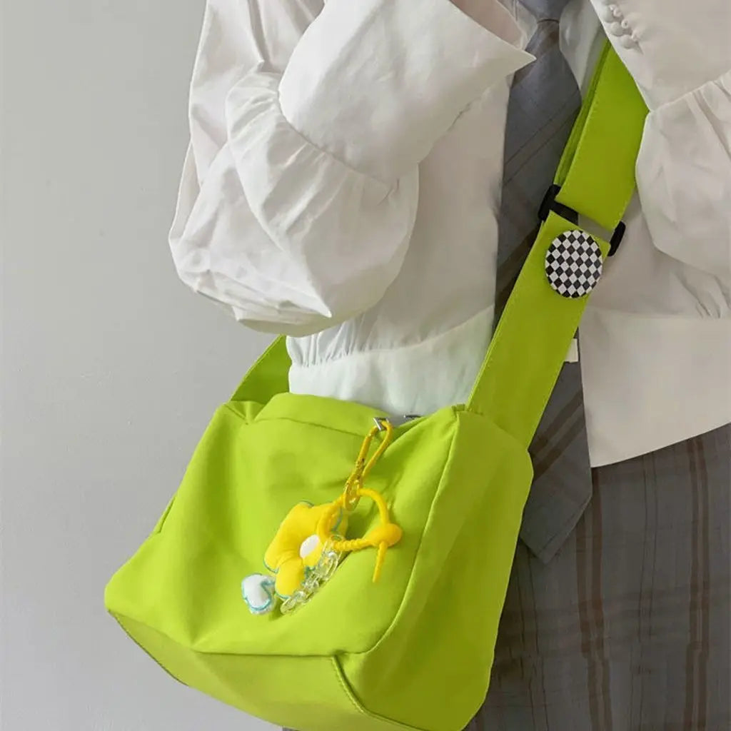 Candy Canvas Crossbody Bag for Women Small Square Bag