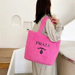 Plush Women's Shoulder Bag Large Capacity Handbag