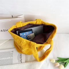 Plush Women's Shoulder Bag Large Capacity Handbag