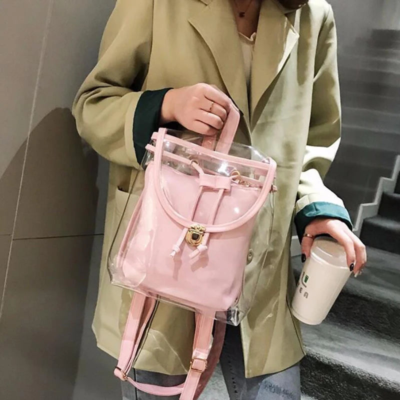 Candy Summer Sweet Jelly Backpacks Waterproof PVC Transparent Backpack