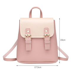 Candy Women Small Backpack Waterproof Splicing Hit Shoulder Bags School Bags