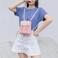 Candy Women Small Backpack Waterproof Splicing Hit Shoulder Bags School Bags
