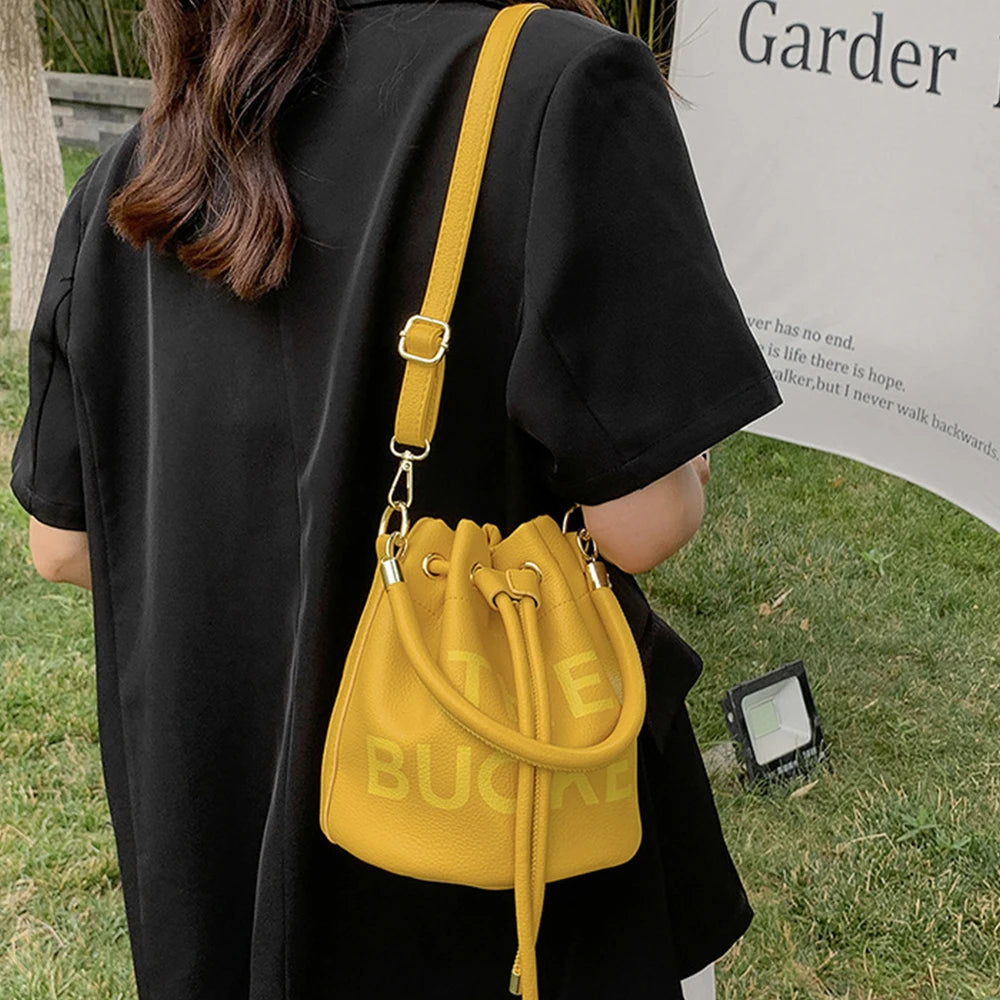 Candy Women's Handbags Drawstring Bucket Bag Shoulder Crossbody Tote