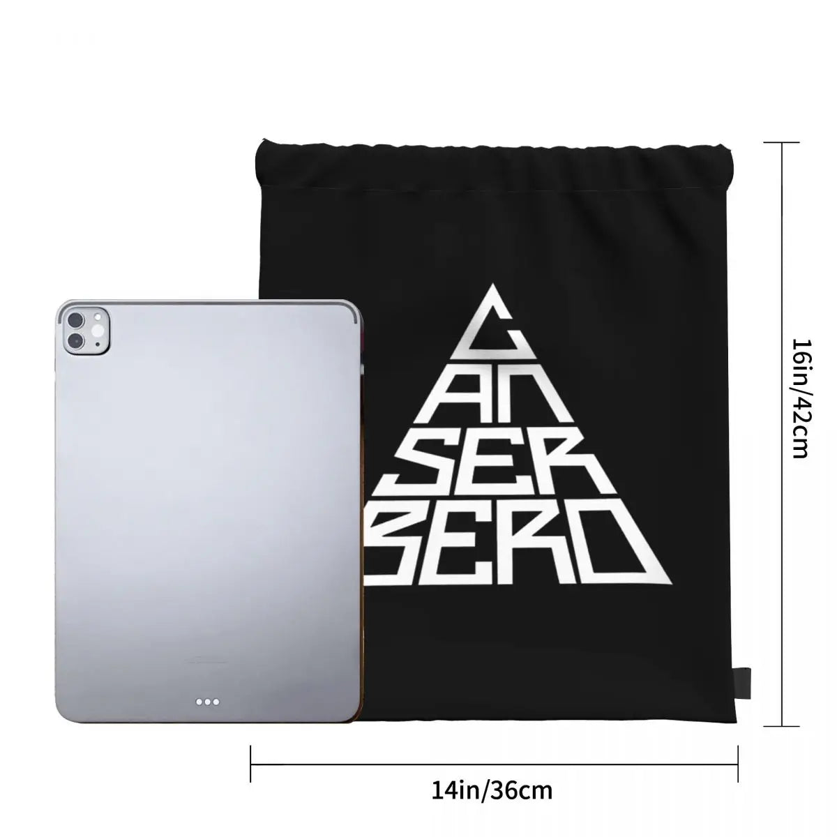 Canserbero Drawstring Bags Gym Bag Bookbag Foldable Large Capacity