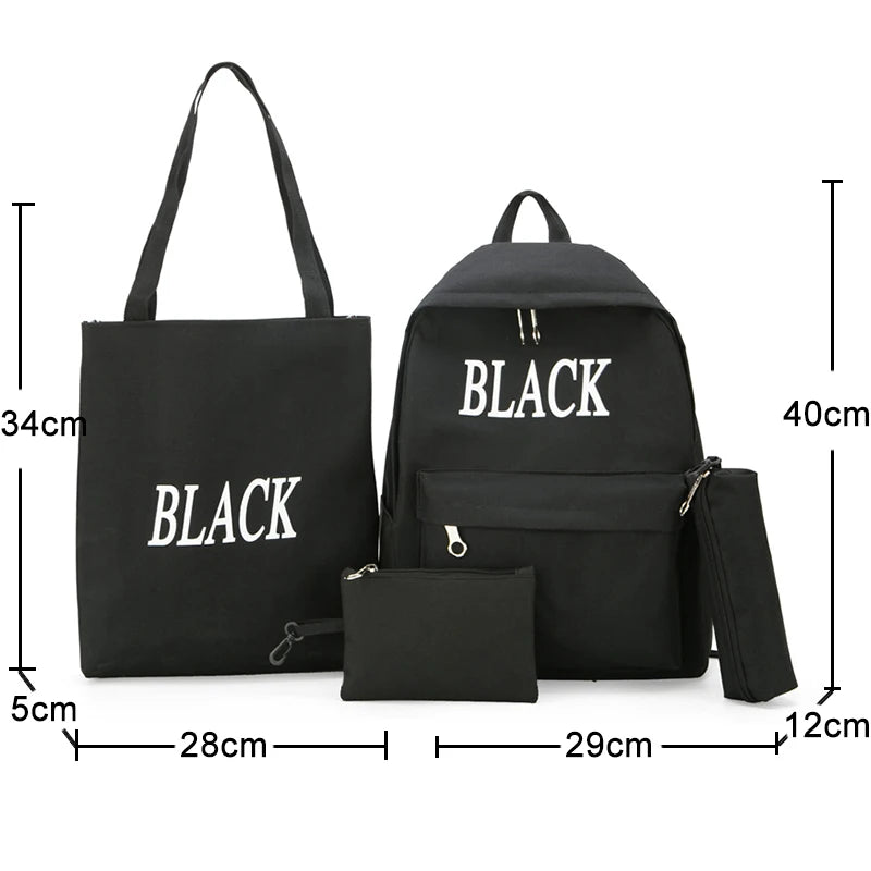 Girls Princess School Backpack Set 4pcs