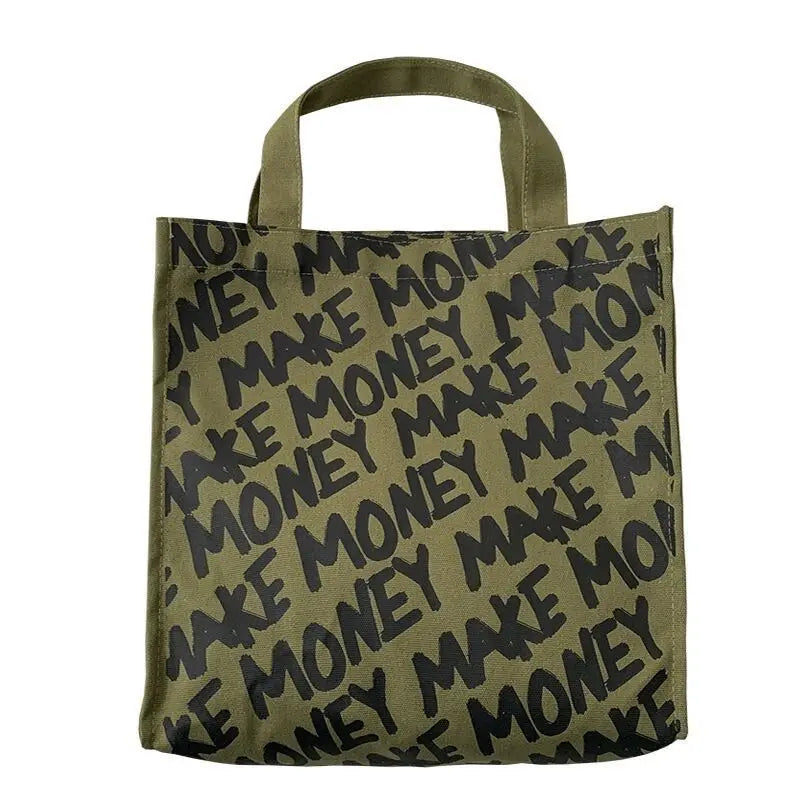 Vintage Canvas Shoulder Bag Zipper Handbag