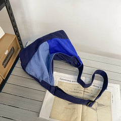 Plaid Messenger Bag for Students, Large Capacity Shoulder Tote