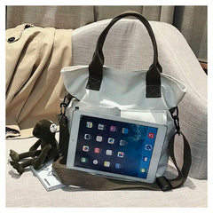 Canvas Shoulder Bag Large Capacity Shopper Tote Bag Casual Cross Body Bag Women