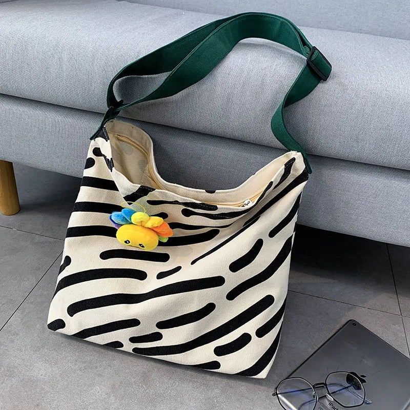 Canvas Printing Womens Messenger Bag Beach Shoulder Shopping Bags