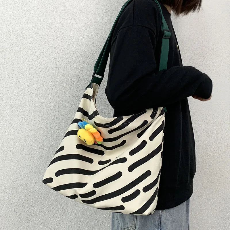 Canvas Printing Womens Messenger Bag Beach Shoulder Shopping Bags