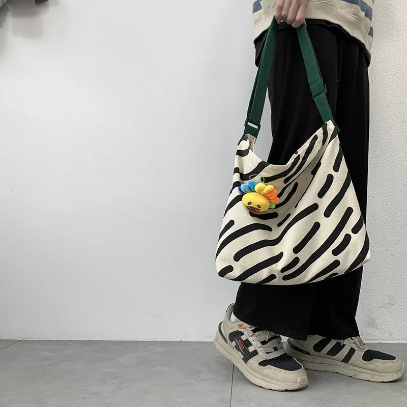 Canvas Printing Womens Messenger Bag Beach Shoulder Shopping Bags