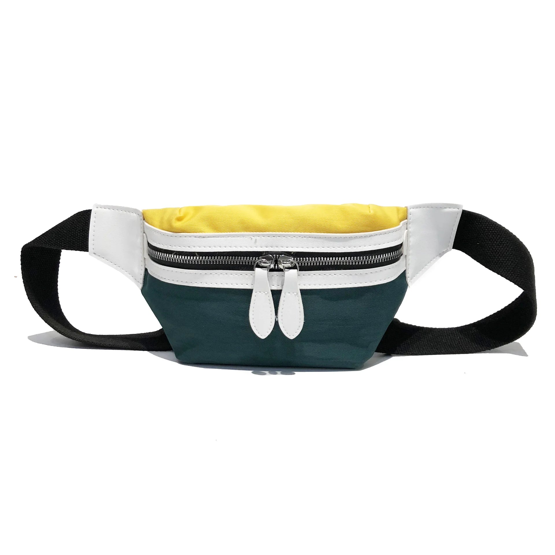 Canvas Fanny Pack Waist Bag for Women Contrast Chest Phone Pouch Belly Bag