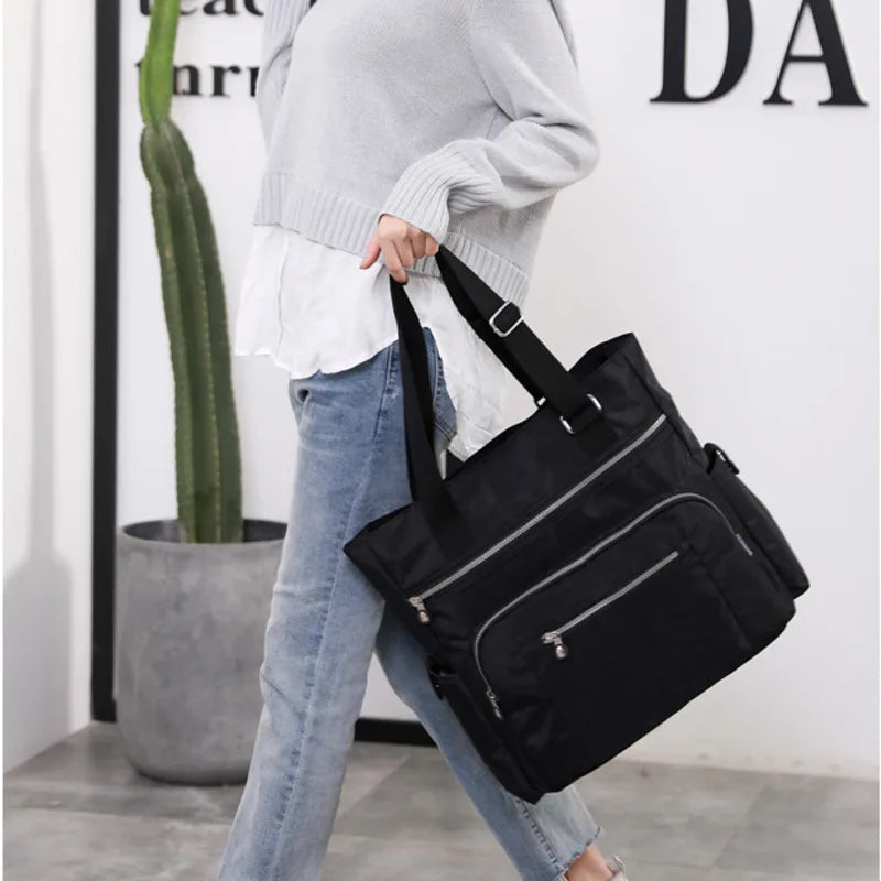 Canvas Shoulder Bag Women's Leisure Messenger High Capacity Waterproof Crossbody