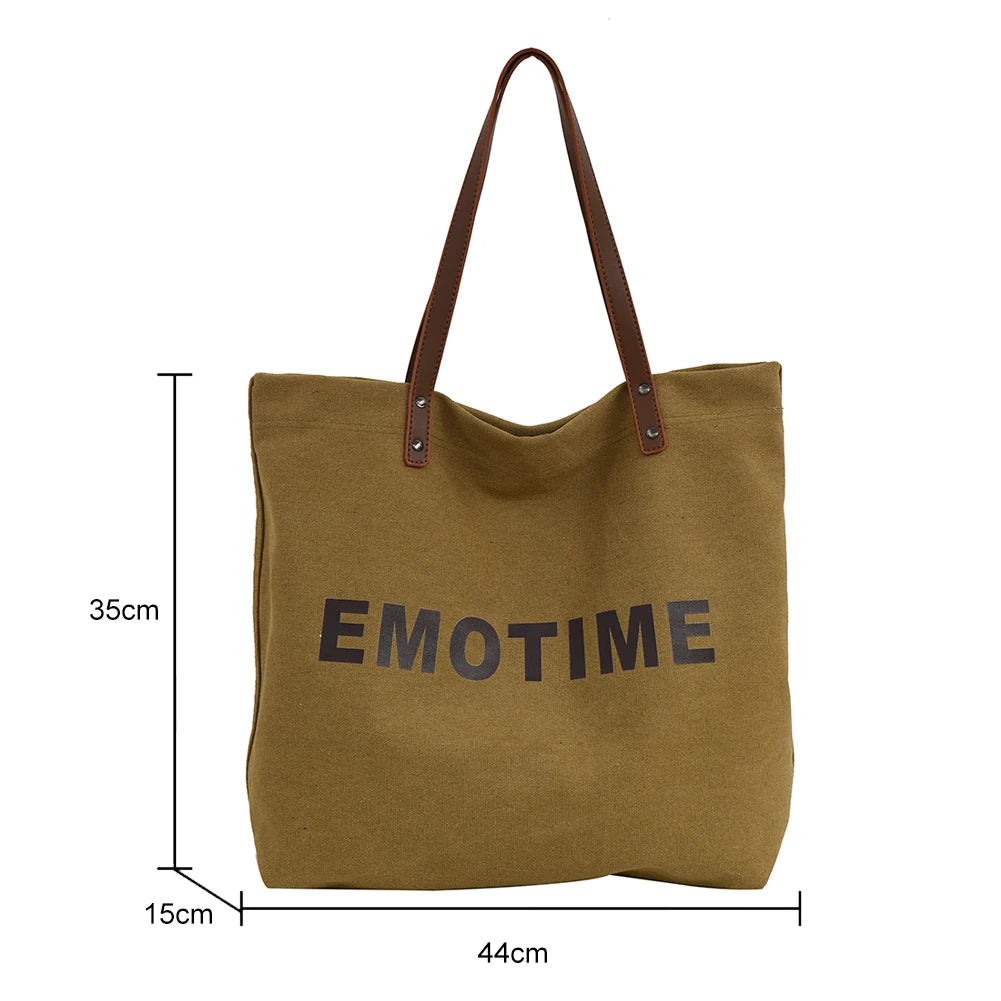Canvas Ladies Totes Large Capacity Underarm Bags Female Pouch