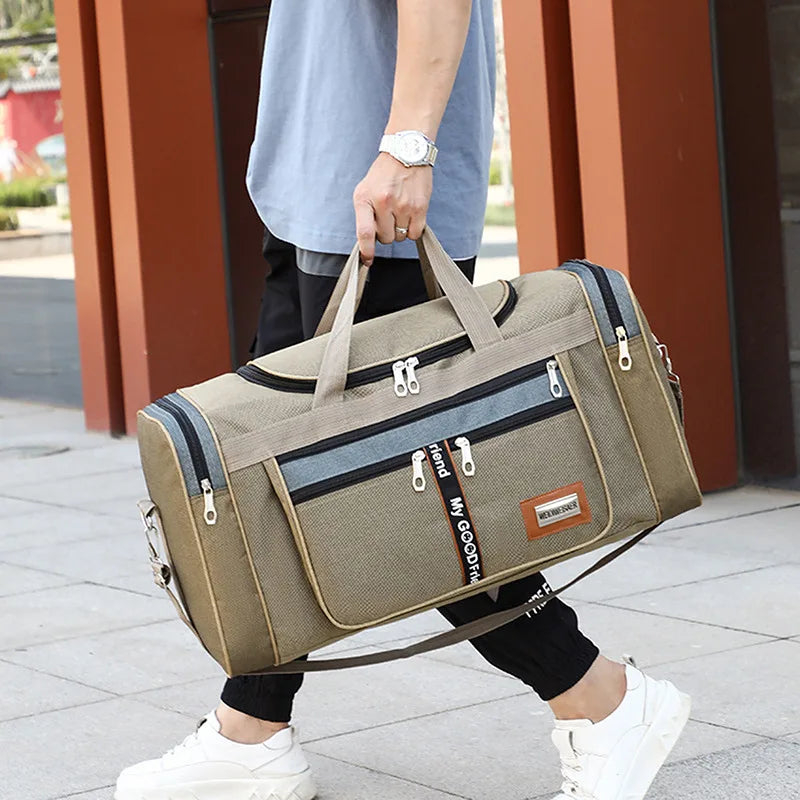 Canvas Travel Bag Large Capacity Outdoor Carry Luggage Weekend Duffle Bags