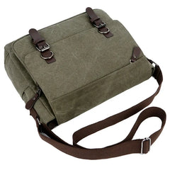 Canvas Messenger Bag For Men Vintage Briefcase Large Capacity Crossbody Bags