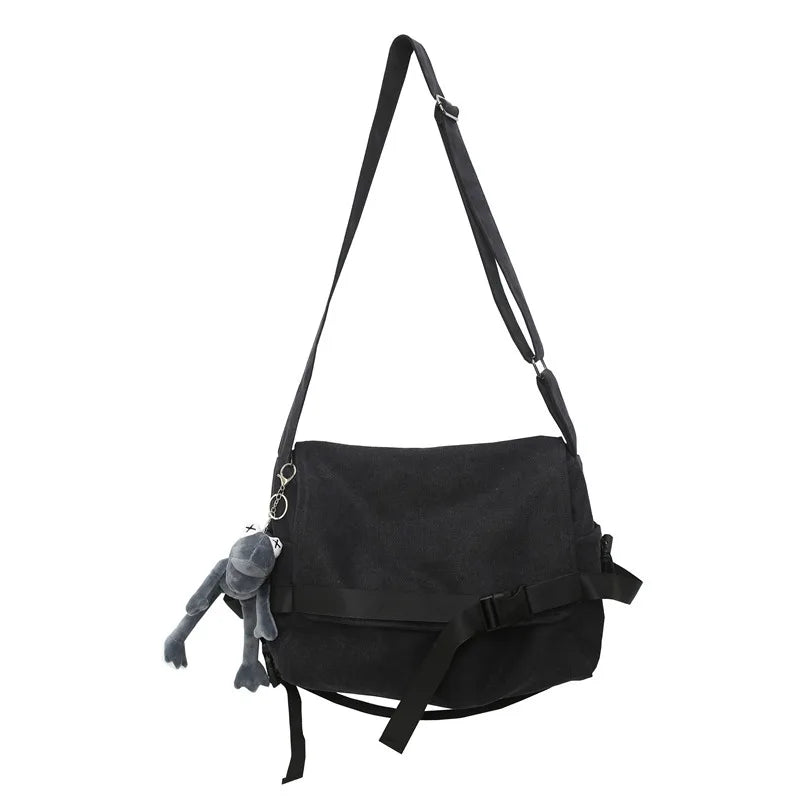 Canvas Messenger Bag Large Capacity Shoulder Bag for Men & Women