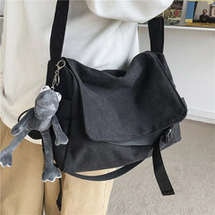 Canvas Messenger Bag Large Capacity Shoulder Bag for Men & Women