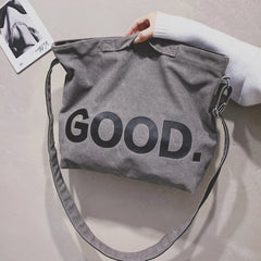 Canvas Messenger Bag Large Capacity Crossbody Soft Portable