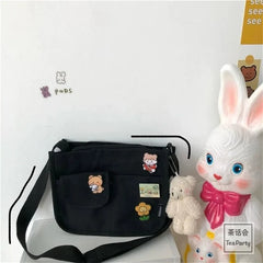 Canvas Messenger Bag Large Capacity Harajuku Japanese Student School Bags
