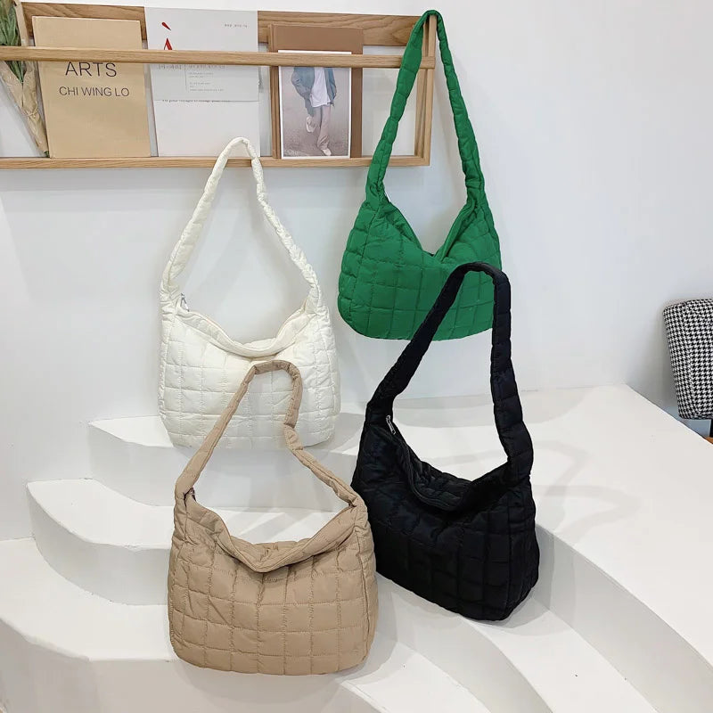Canvas Nylon Crossbody Bag For Women Portable Casual Shoulder Messenger Bag