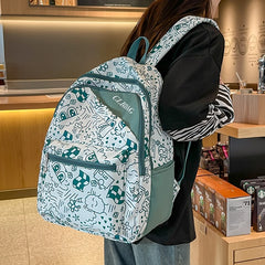 Girls Cartoon School Backpack for Teens 6-12 Yrs Waterproof Book Bag